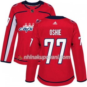 Washington Capitals Dresy T.J. Oshie 77 Červená 2017-2018 Adidas Authentic - Dámské